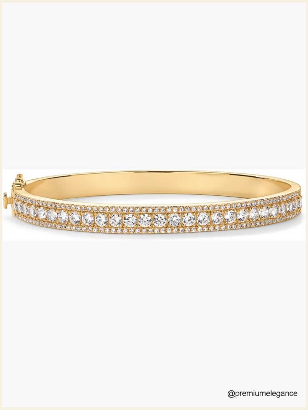 14K Gold Plated Cubic Zirconia Bangle Tennis Bracelet Love Cuff Bracelet Women